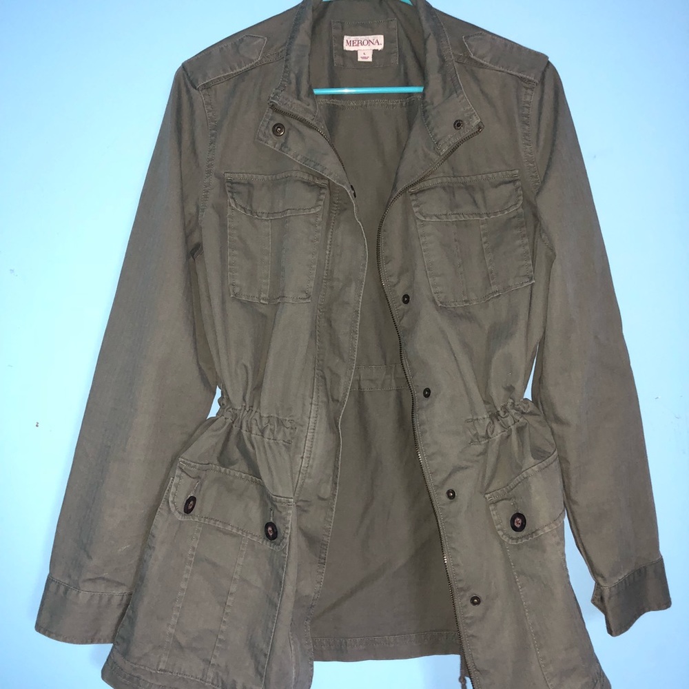 Green utility jacket